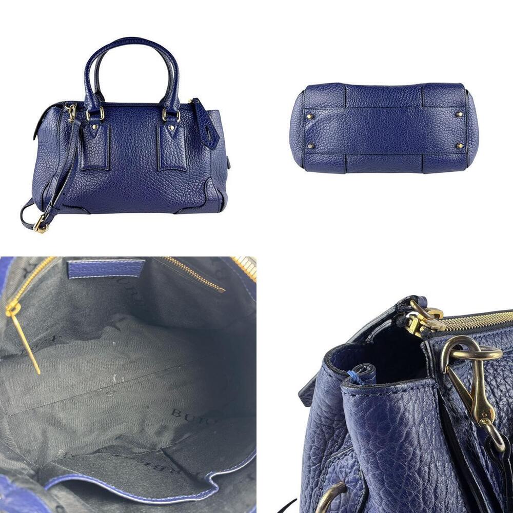 Burberry Bag 2way Blue leather Navy Shoulder - Picture 3 of 5